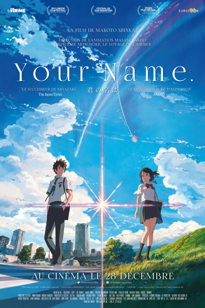 Affiche film Your name.