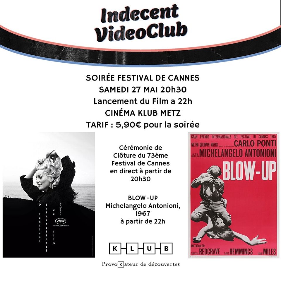 Affiche cinéma soirée clôture Festival de Cannes.