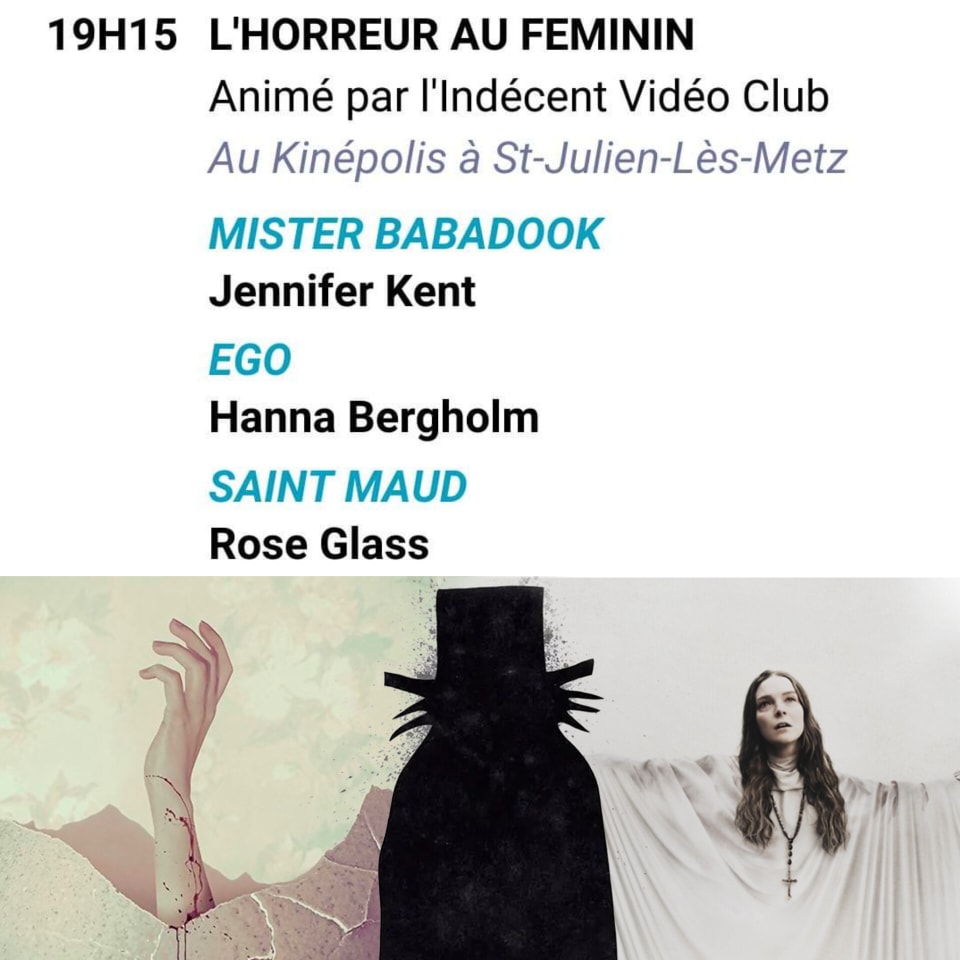 Programme soirée horreur au féminin.