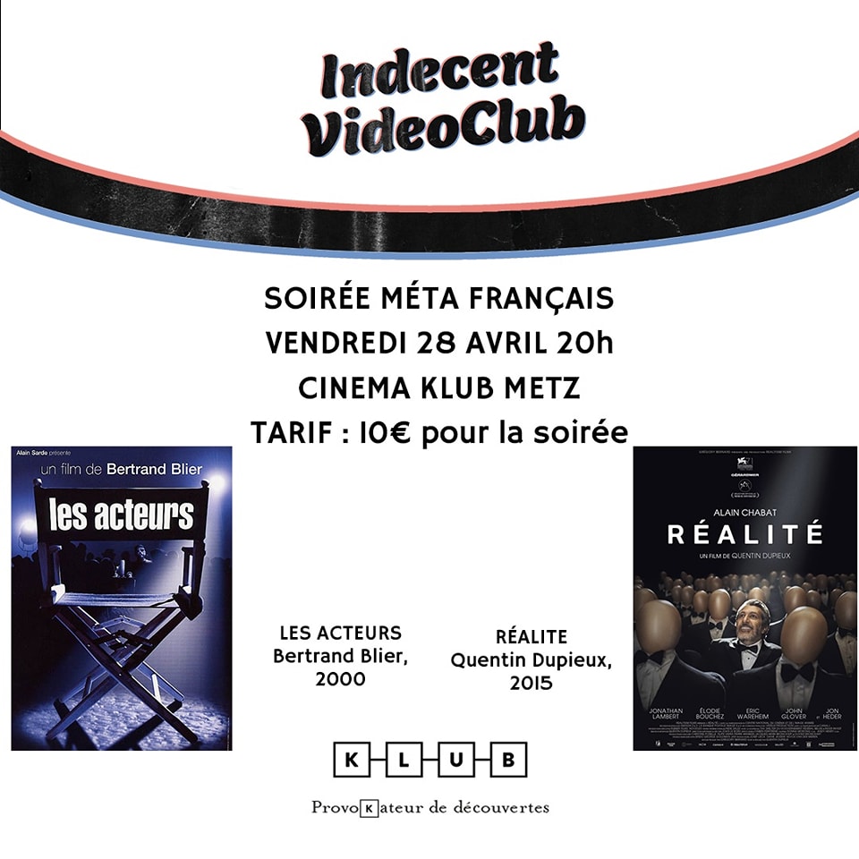 Affiche cinéma soirée Méta Français.